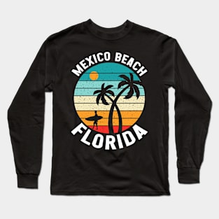 Vintage Mexico Beach Florida Vacation Long Sleeve T-Shirt